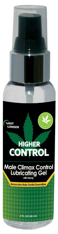 Higher Control Male Climax Control Lubricating Gel With Hemp -