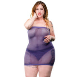 All Over Mesh Tube Dress - - 1x-4x