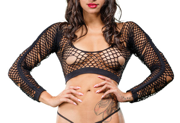 Mixed Hole Design Crotchless Leggings - One Size -