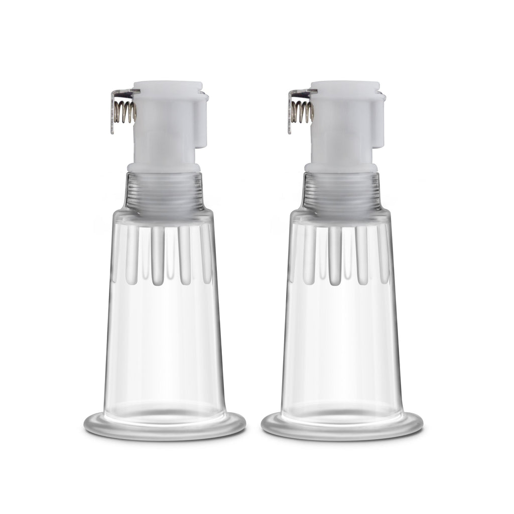 Temptasia – Nipple Pumping Cylinders – Set of 2  (0.75 Inch Diameter) - Clear