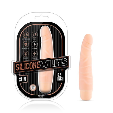 Silicone Willy's - Slim - 6.25 Inch Vibrating - Vanilla