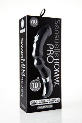 Sensuelle Homme Pro 10 Function 3 Speed Massager - Black