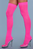 Opaque Nylon Thigh Highs - - One Size