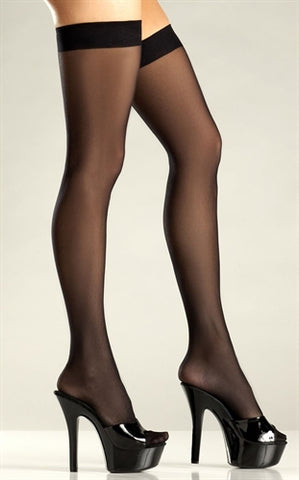 Sheer Stockings - One  Size - Black