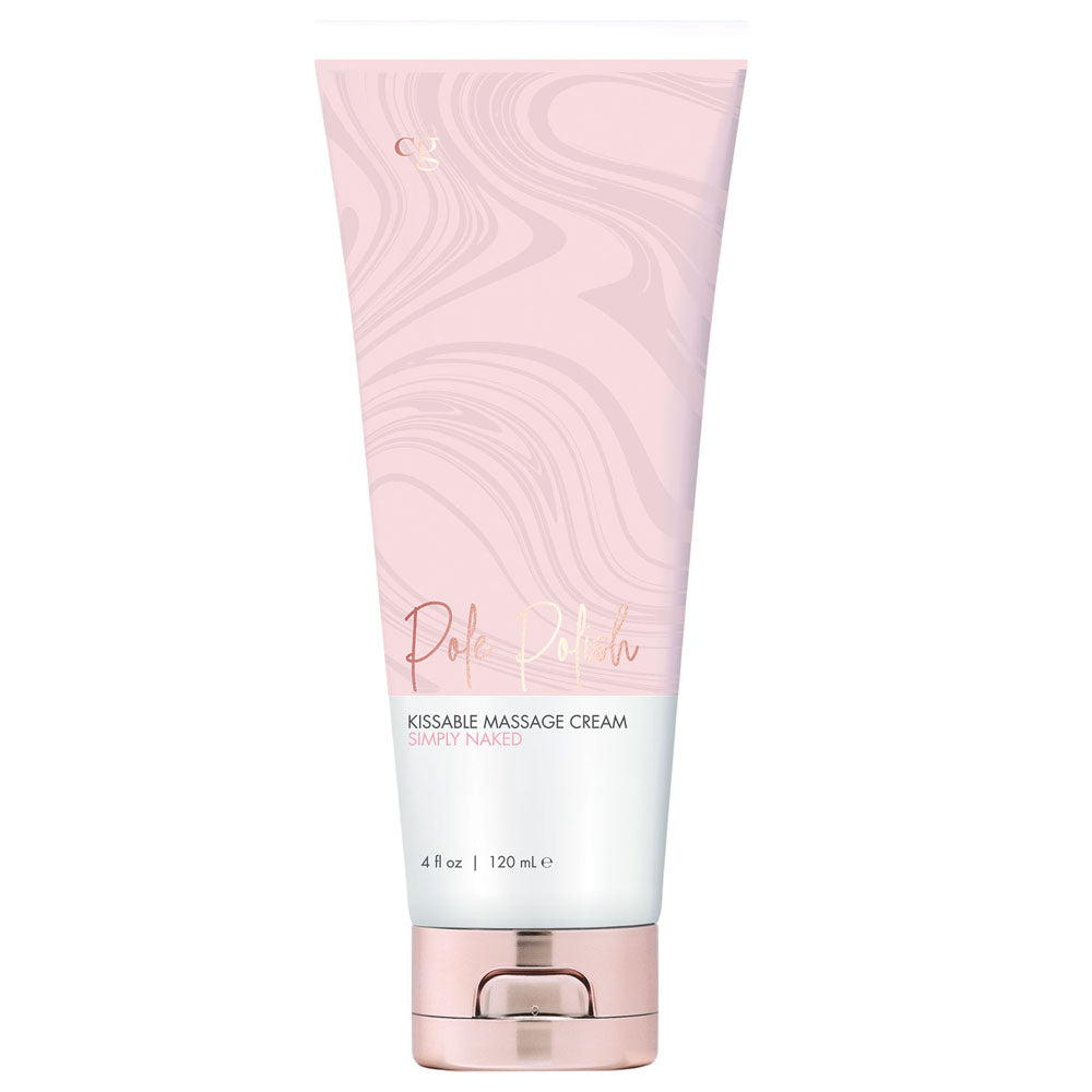 Pole Polish Kissable Massage Cream Simply Naked 4 Fl Oz.