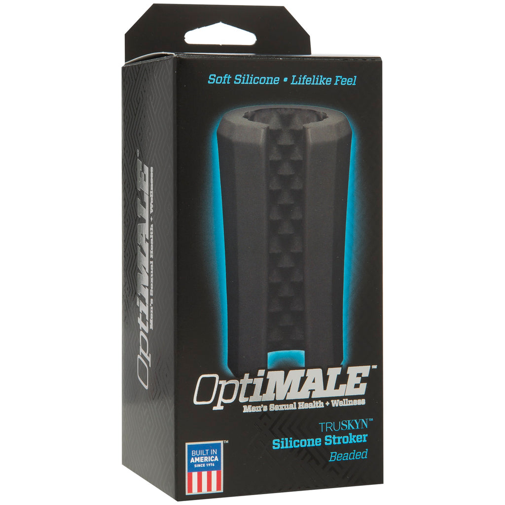 Optimale - Truskyn Silicone Stroker - Beaded -  Black