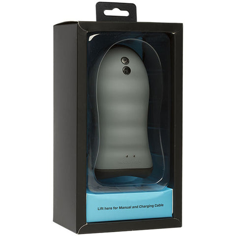 Optimale - Silicone Auto-Heating Stroker -  Rechargebale - Vibrating - Black-slate