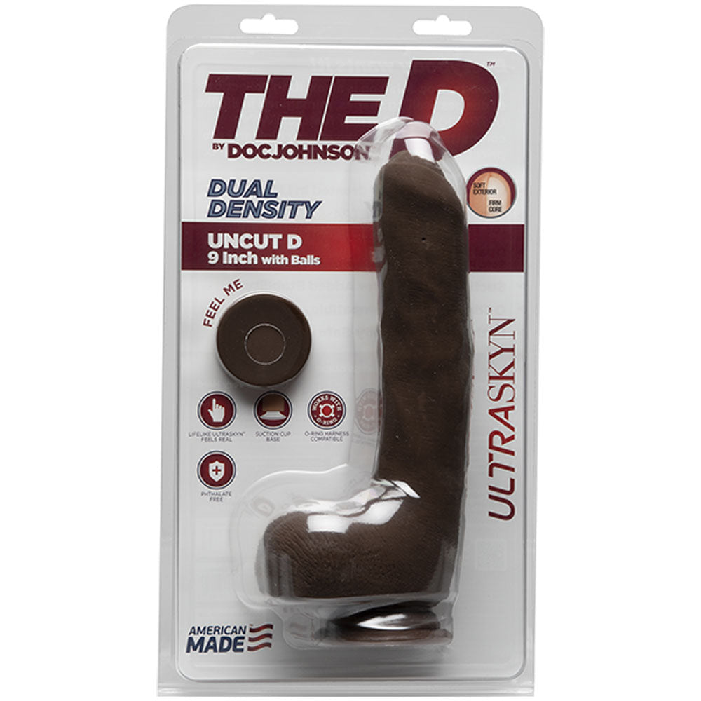 The D - Uncut D - 9 Inch With Balls - Ultraskyn