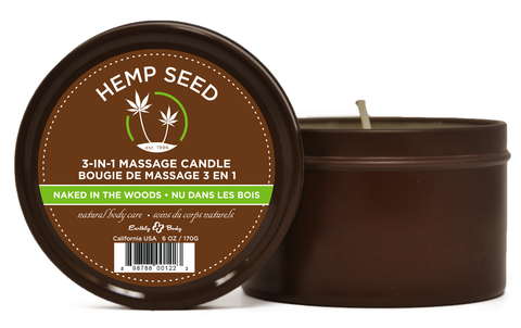 Naked in the Woods Suntouched Candle With  Hemp 6 Oz