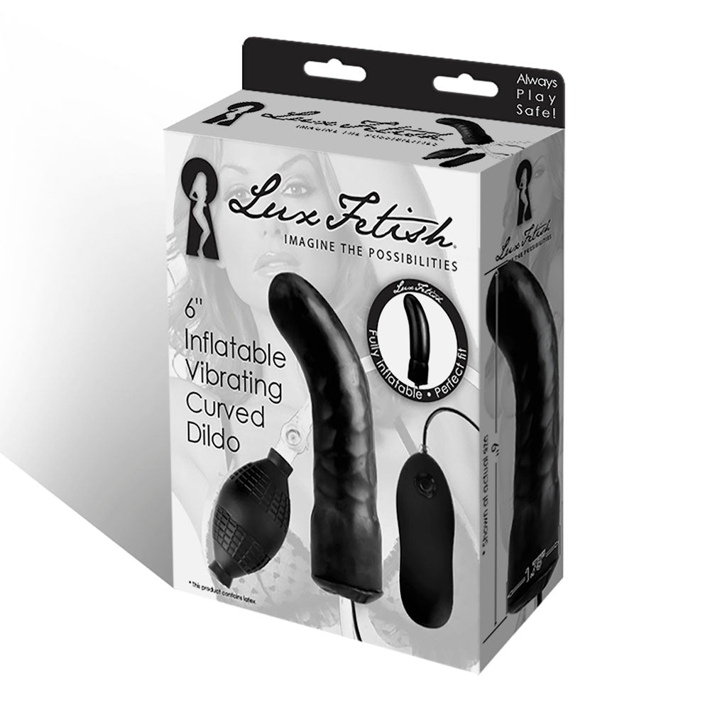 Lux Fetish 6" Inflatable Vibrating Dildo