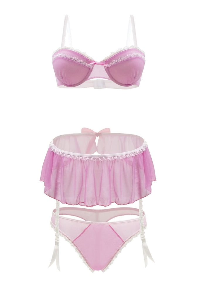 Pink Lady 3 Piece Set - Strawberry Cream - 1x2x