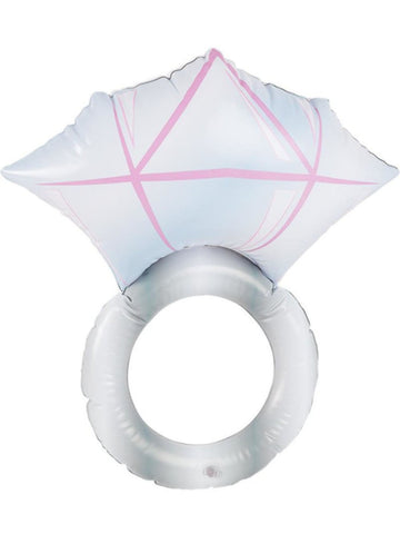 Silver Inflateable Diamond Ring 50cm