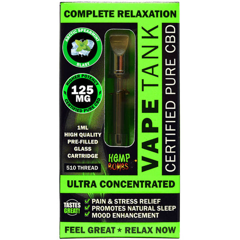 Hemp Bombs 125mg Hemp Vape Tank Cartidge - 6 Ct Display