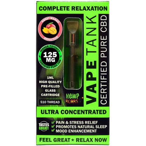 Hemp Bombs 125mg Hemp Vape Tank Cartidge - 6 Ct Display
