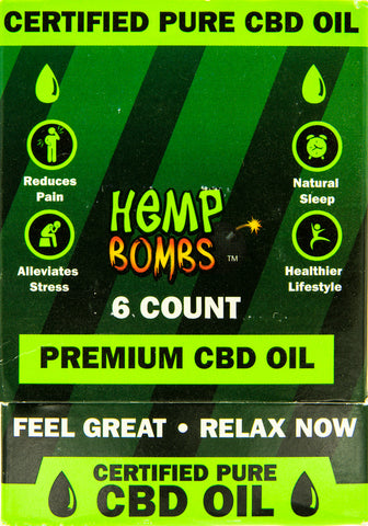 Hemp Bombs Oil 600mg Peppermint 6ct Display 1 Fl. Oz