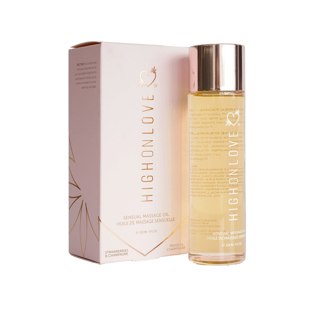Sensual Massage Oil 120ml - Strawberries & Champagne