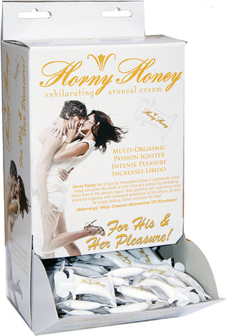 Horny Honey Stimulating Arousal Gel - 144 Piece Display - 2 Cc. Pillow Packs