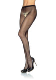 Sheer Nylon Crotchless Pantyhose - One Size