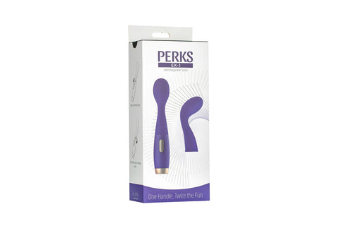 Perks Ex-1 Clitoral Stimulating Wand  and  G-Spot Vibrator - Purple
