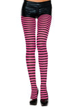 Striped Tights - One Size - Black