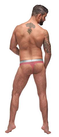 Mesh Rib Bong Thong - Pink - L-xl