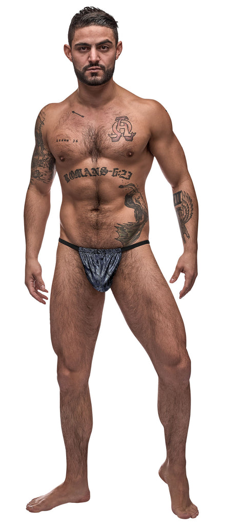 Blue Streak Posing Strap - Blue - One Size
