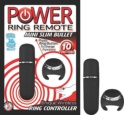 Power Ring Remote Mini Slim Bullet- Black