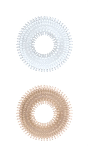 Mack Tuff Ribbed Cock Rings-Clear and Smoke