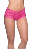 Crotchless Lace Boyshort - -