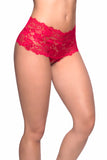 Crotchless Lace Boyshort - -