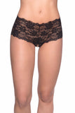 Crotchless Lace Boyshort - -