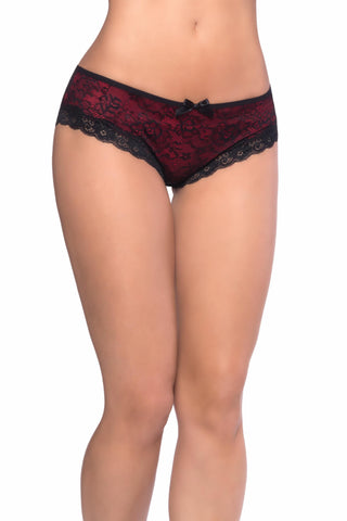 Cage Back Lace Panty - -
