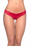Crotchless Thong With Pearls - -