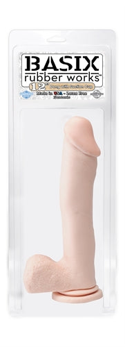 Basix Rubber Works 12 Inch Suction Cup Dong