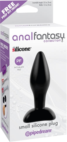 Anal Fantasy Collection Small Silicone Plug - Black