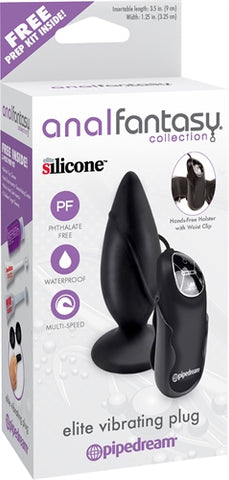 Anal Fantasy Collection Elite Vibrating Plug - Black
