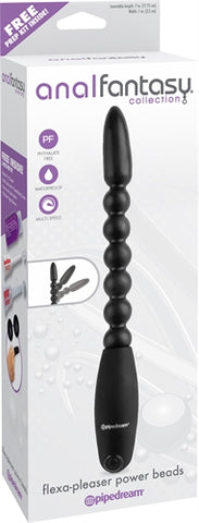 Anal Fantasy Collection Flexa Pleasure Power Beads - Black