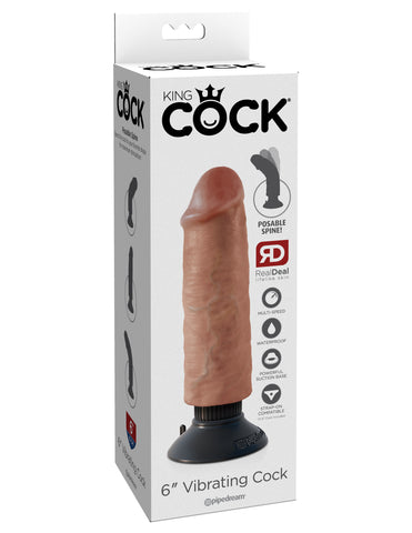 King Cock 6" Vibrating Cock