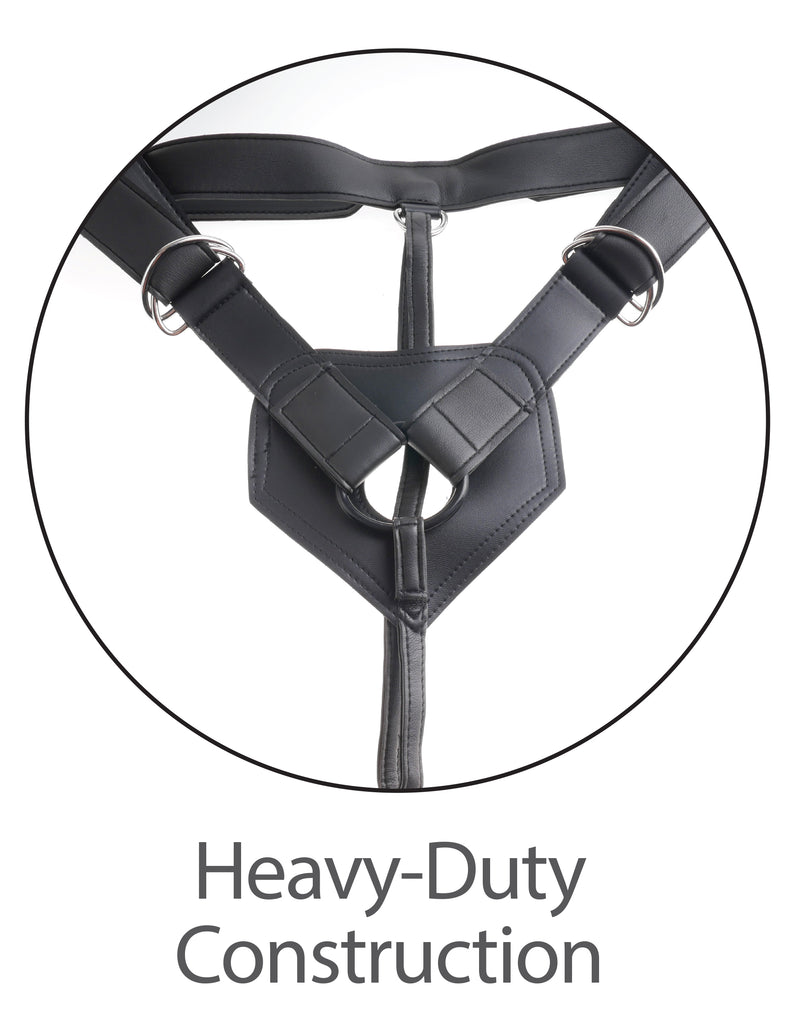 King Cock Strap-on Harness With 7" Two Cocks One Hole - Light