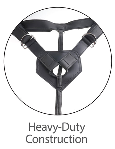 King Cock Strap-on Harness With 7" Two Cocks One Hole - Tan