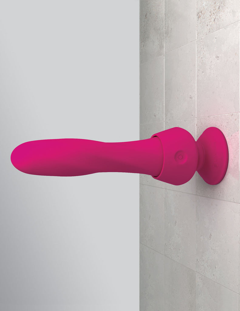 Threesome Wall Banger Deluxe Silicone Vibrator - Pink