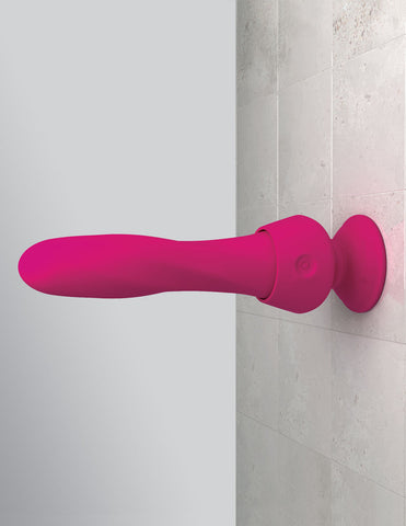 Threesome Wall Banger Deluxe Silicone Vibrator - Pink