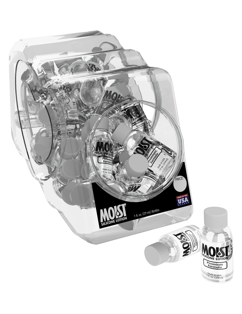 Moist Silicone Lotion - 48 Piece Bowl - 1 Fl. Oz. Bottles