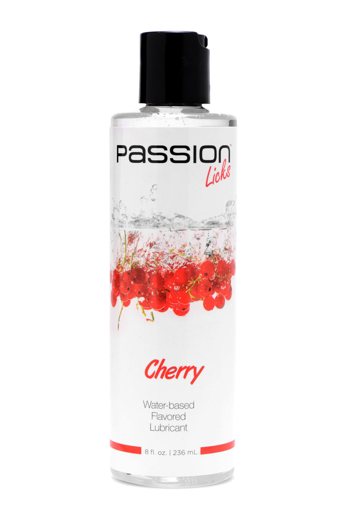 Passion Licks Cherry Water Based Flavored Lubricant - 8 Fl Oz - 236 ml
