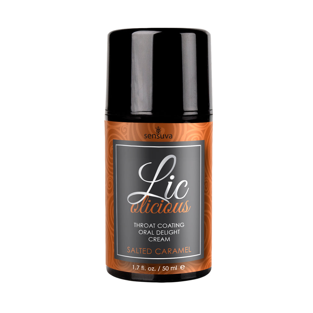 Lic-O-Licious Salted Caramel Throat Coating Oral Delight Cream - 1.7 Fl. Oz. - 50 ml