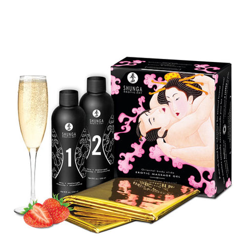 Oriental Body - to - Body - Massage Gel -  Champagne & Strawberries