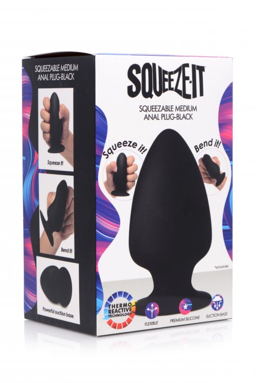 Squeezable Silicone Anal Plug