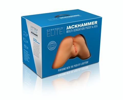 Cyberskin Elite Jackhammer Multi-Sensation Pussy  & Ass - Light
