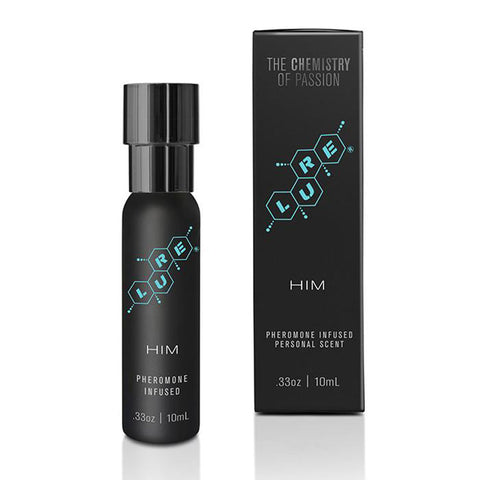 Lure Black Label for Him - Pheromone Infused  Personal Scent .33 Fl Oz (10 ml) Bottle