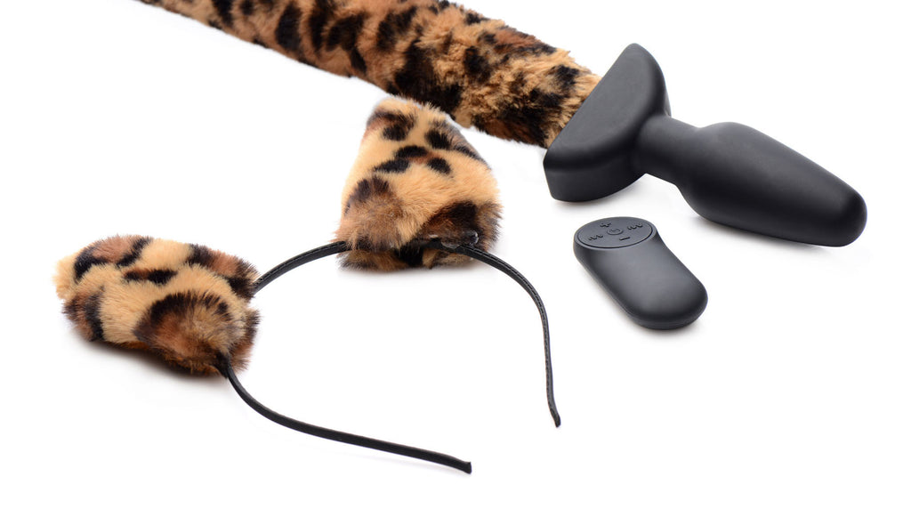 Waggerz Moving and Vibrating Leopord Tail and Ears